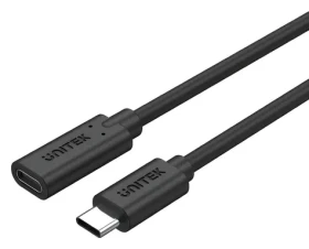 Unitek C14086BK černá / Prodlužovací kabel USB-C / USB 3.2 Gen 2 / 10 Gbit/s / 0,5 m / 100 W (C14086BK)