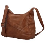 Trendy dámská koženková crossbody kabelka Riva, hnědá