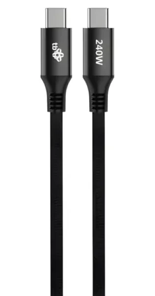 TB Touch USB-C 240W PD černá / Nabíjecí kabel / USB-C na USB-C / 2 m (AKTBXKUCCOSI20B)