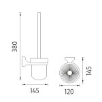 Nimco Monolit chrom toaletní wc kartáč MO 4094C-26 MO 4094C-26