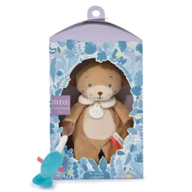 Doudou Dárková sada - Plyšová hračka medvídek s rybičkou 27 cm