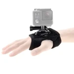 Puluz rukavice s držákem pro akční kameru / Rukavice / 360° otočný úchyt / pro GoPro, DJI Osmo Action (PU162)