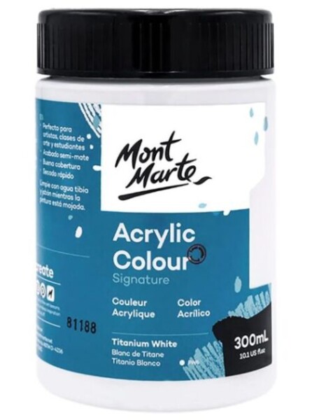Mont Marte Akrylová barva 300 ml běloba titanová