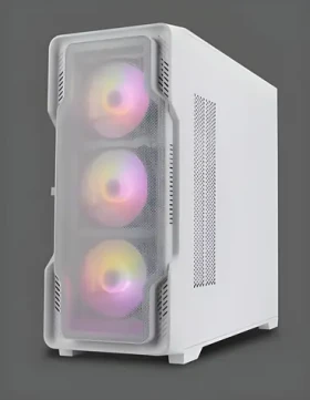 Nanoxia DS-9 ARGB Airflow bílá / PC skříň / Midi Tower / Tvrzené sklo / USB-C / ARGB podsvícení (DS-9ARGB-W)