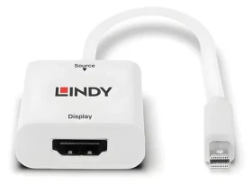 Lindy Mini DisplayPort na HDMI bílá / Adaptér / 4K 60Hz / 3840x2160 / HDCP 2.2 (41069)
