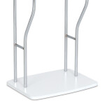 Němý sluha, výška 108 cm, MDF - bílý matný lak, kov - chrom, nosnost 5 kg
