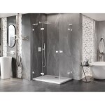 MEXEN/S - Lunar L Duo sprchový kout dveře křídlové 105 x 95, transparent, bílá 834L-105L-095P-20-00