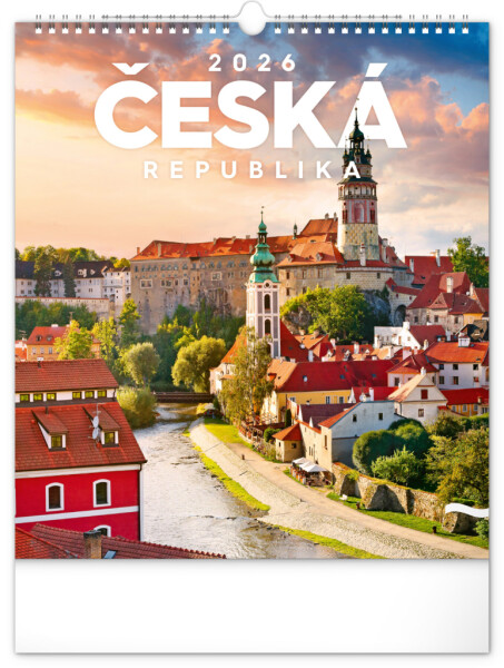 Nástěnný kalendář 2026 NOTIQUE - Česká republika, 30 x 34 cm