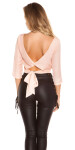 Trendy KouCla crop blůza bez zad MINT S