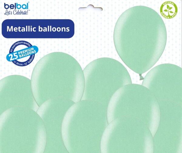 Balónky světlezelené metalické - 074 LIGHT GREEN - 50 ks Belbal Balónky světlezelené metalické - 074 LIGHT GREEN - 50 ks Belbal