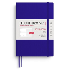 Weekly Planner & Notebook 2026 Medium (A5) 18 Months Ink