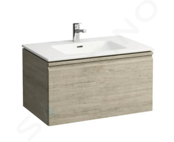 Laufen - Pro S Skříňka s umyvadlem, 800x500 mm, 1 zásuvka, světlý dub H8609634791041