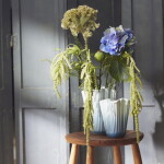 KÄHLER Keramická váza Hammershøi Unfold Blue 20,5 cm, modrá barva, keramika