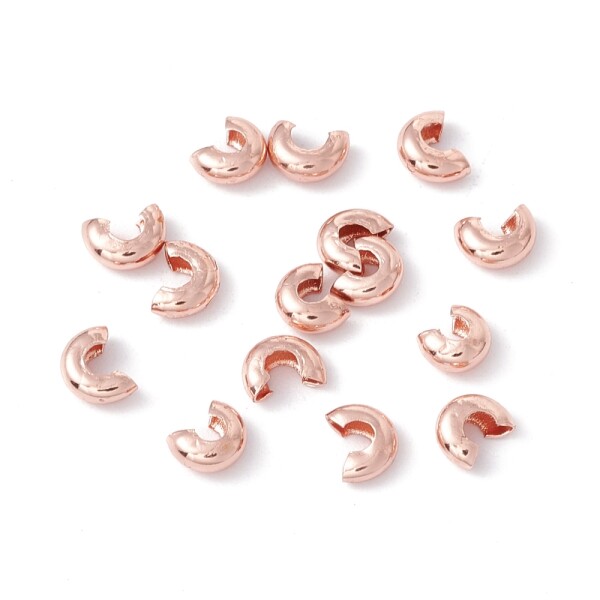 Krytka na zamačkávací rokajl - 3,0 mm - růžová - 1ks