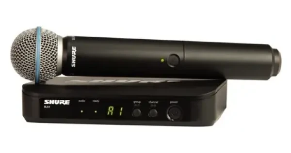 Shure BLX24E/B58-H8E / Bezdrátový vokální systém / Beta 58A / 518–542 MHz / dosah 100 m (010-04-762)