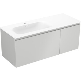 MEXEN/S - Orio koupelnová skříňka 120 cm s umyvadlem Vela levá, 1S, 1D, šedá mat/bílá mat 91A13-12047-3-BBFF62-W23L01