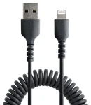 StarTech USB-A - Lightning černá / Kabel / kroucený / 0,5 m / 480 Mbit/s (RUSB2ALT50CMBC)