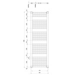 AQUALINE - DIRECT otopné těleso s bočním připojením 450x1680, černá mat ILR64B