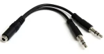 StarTech adaptér headset 3,5mm na 2x 3,5mm černá / Adaptér / F/M / 0,13 m (MUYHSFMM)