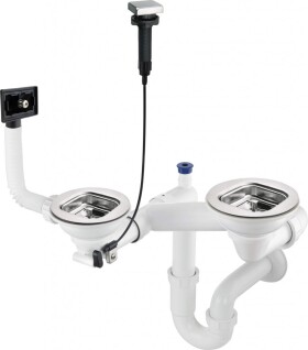 DEANTE - Odpadní sada ocelového dřezu, 1,5- a 2-miska ZXY_9920