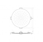 RAVAK - Hlavová sprcha, průměr 44 cm, chrom X07P1258