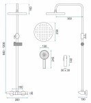 REA - Sprchový set s termostatem Savio Titanium REA-P8412