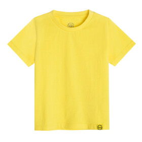 Basic tričko s krátkým rukávem- žluté - 128 YELLOW