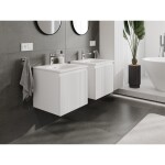 MEXEN/S - Rivel koupelnová skříňka 50 cm s umyvadlem Vela, 1 šuplík, reliéf , bílá mat 91A20-05047-1-BF01-W23M01
