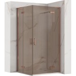 REA/S - Sprchová kabina Hugo Double 90x90 Copper Brush KPL-K6974