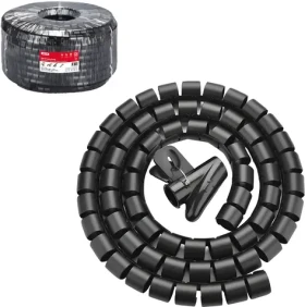 Unitek organizátor kabelů černý / Spirála / 10 m / 22 mm (OT1102ABK03-10M)
