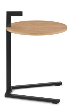 KELA Odkládací stolek Dub kov černá KL-24265