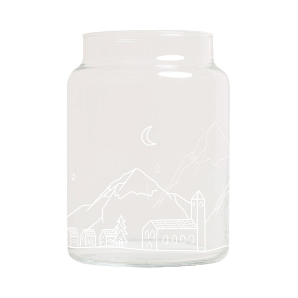 Eulenschnitt Skleněná váza Snowy Landscape 14 cm, čirá barva, sklo