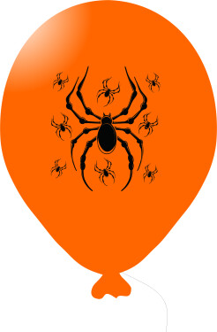 Halloween oranžový balónek s pavoukem- Balonky.cz Halloween oranžový balónek s pavoukem- Balonky.cz
