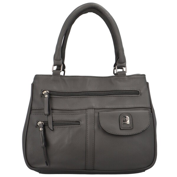 Trendy dámská koženková kabelka do ruky Regina, šedá