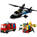 LEGO LEGO® City 60462 Remix: Helikoptéra, hasičský vůz a ponorka