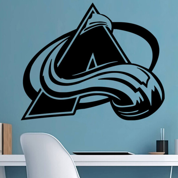 Samolepka Hokejový tým Colorado Avalanche Barva: černá, Velikost: 100 x 81 cm