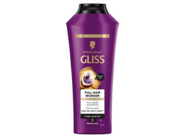 Schwarzkopf Gliss Full Hair Wonder šampon s kofeinem pro křehké, slabé vlasy 400ml