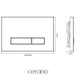CERANO - Ovládací tlačítko splachování Slim k WC modulu Profi - ABS - tmavě šedá CER-8050BD80358