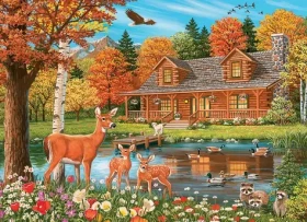 COBBLE HILL Rodinné puzzle Rybník u chalupy