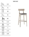 NábytekProNás Designová barová židle Kiko Sgabello 410 STI-KIKOSGABELLO410
