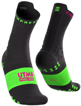 Běžecké kompresní ponožky Compressport Pro Racing Socks v4.0 Trail - UTMB 2026 - černé Velikost: EU 35-38