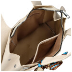 Módní dámská koženková kabelka do ruky Nerilly, krémová