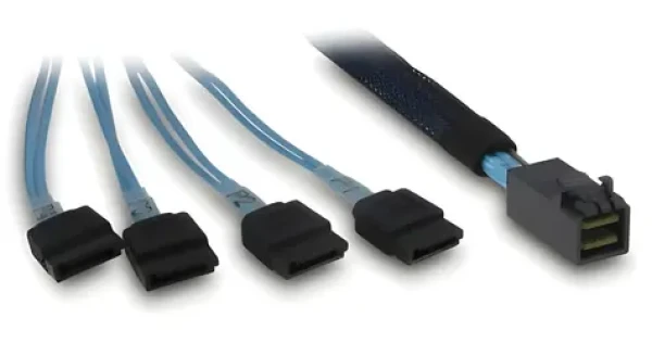 Inter-Tech 88885670 černá/modrá / Kabel / SFF-8643 - 4x SATA / 12 Gb/s / 50 cm (88885670)