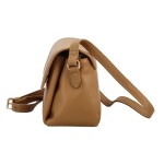 Módní dámská koženková crossbody kabelka Thilde, camel