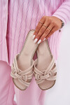 Dámské Plážové Sandály S Proplétajícími Pásky Béžové Acimine 39