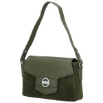 Módní dámská koženková kabelka na rameno Harper, tmavě zelená