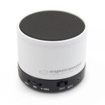 Esperanza EP115W RITMO bílá / Bluetooth reproduktor / 3W / 5V / 300mAh / BT 2.1+EDR / FM-radio / Mini USB / microSD (EP115W - 5901299909195)