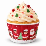 Dortisimo Košíčky na muffiny pevné červené s vánočními motivy (12 ks)