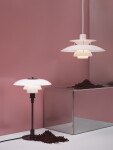 Louis Poulsen Závěsná lampa PH 5 Ø320 Opal Pale Rose, růžová barva, plast