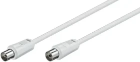 MicroConnect koaxiální kabel M-F 75 Ohm 1.5m bílá (COAX015W)